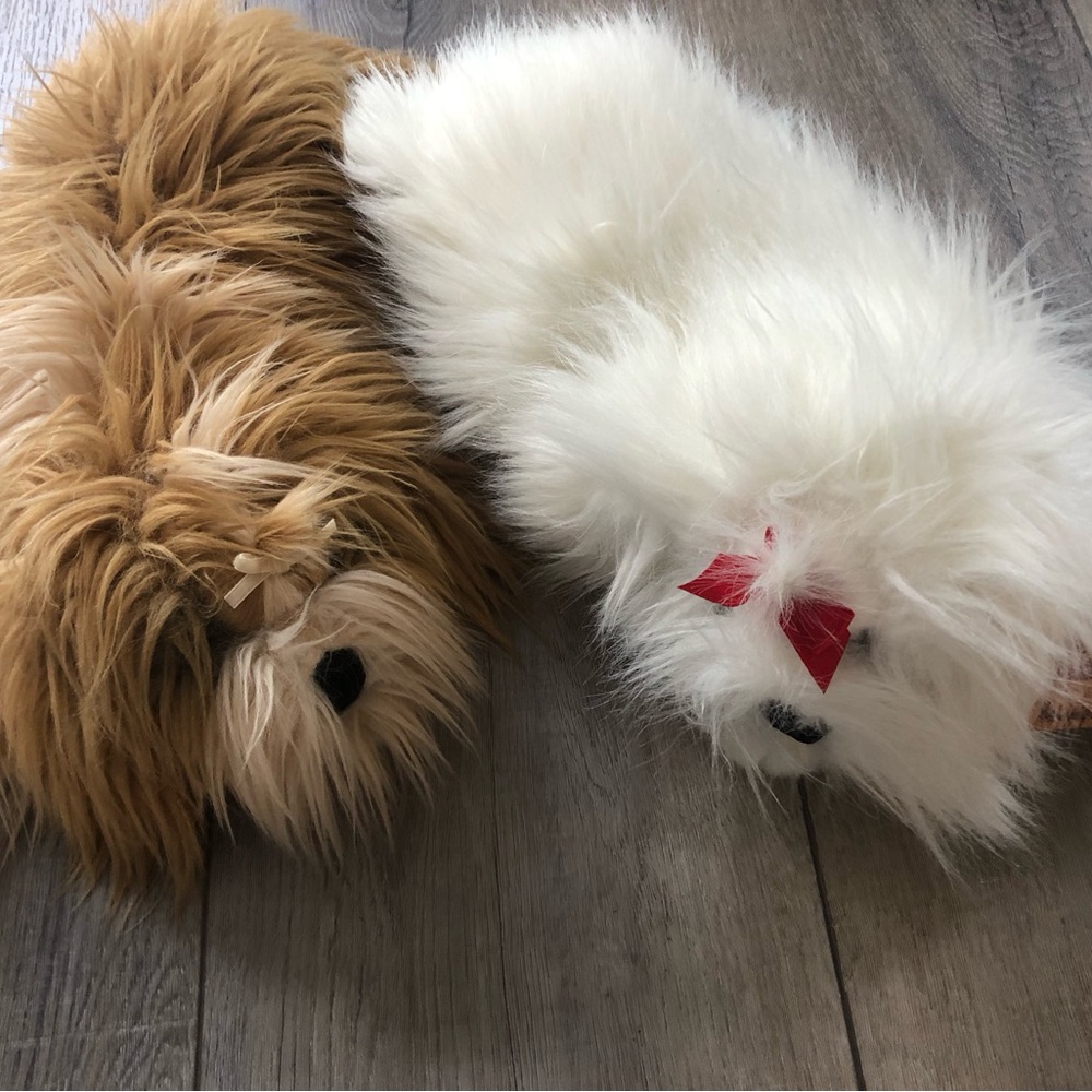 Set of Lou Rankin dogs. Dakin Collection. Maltese Dulcie and Shih Tzu Annabelle